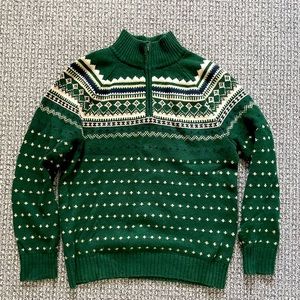 J. Crew Half-Zip Fair Isle Sweater